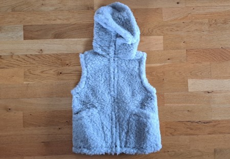 Merinoull vest med hette for barn