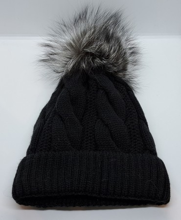 Lue med dusk av ekte sølvrev