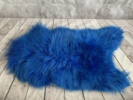 Ekte Islandske Saueskinn i  Cobalt farge -langhåret