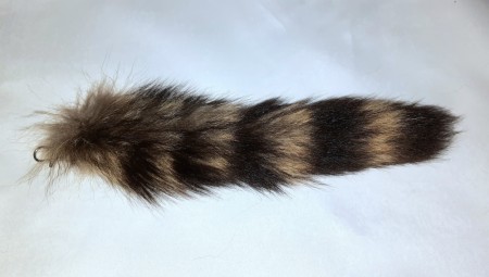 Keyring in real Vaskebjørnskin